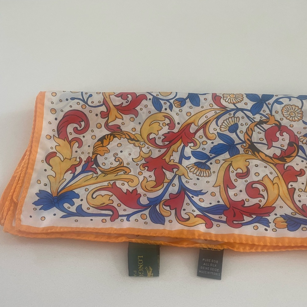 Longchamp 22 x 22 inch Silk Scarf